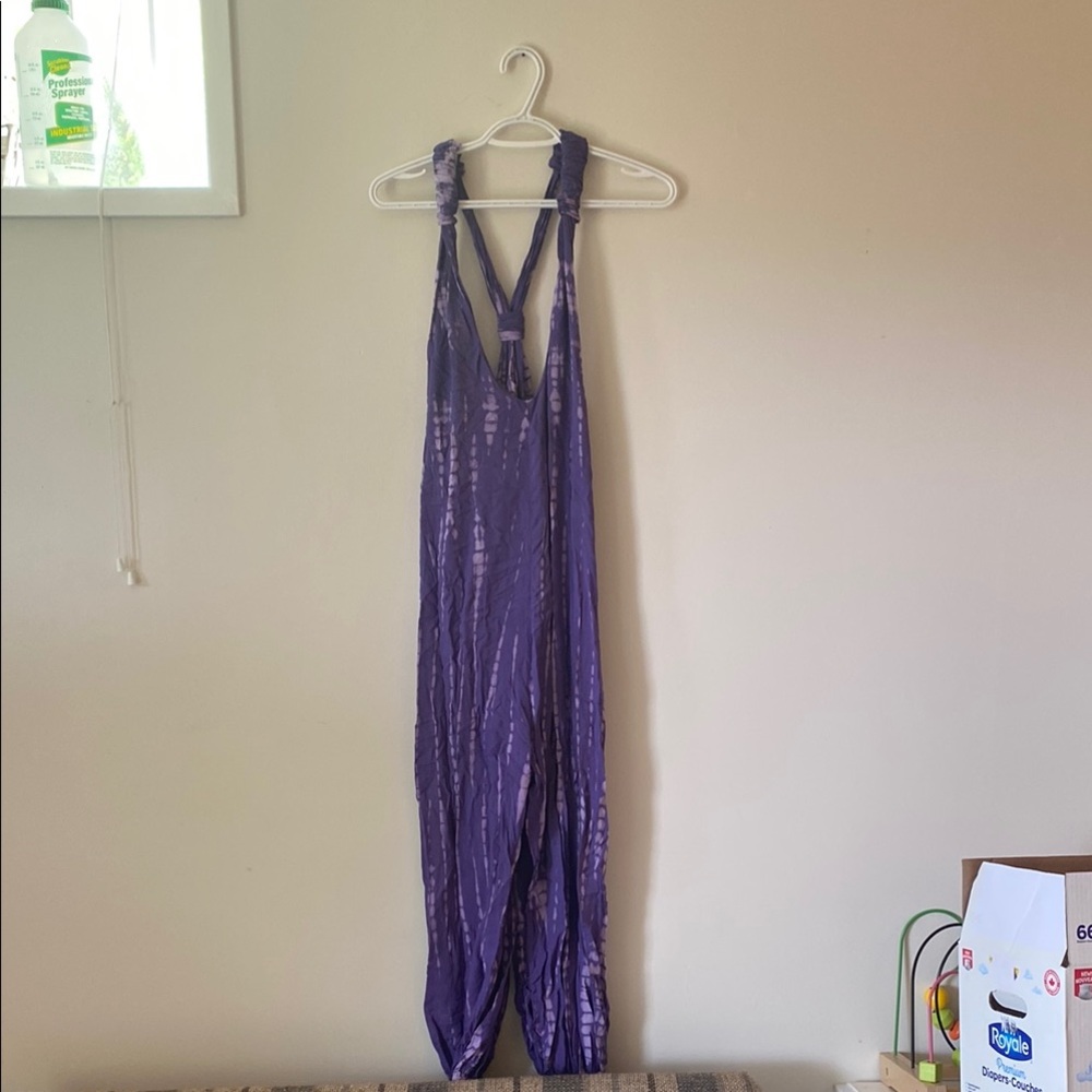 Purple Tie-Dye Jumpsuit